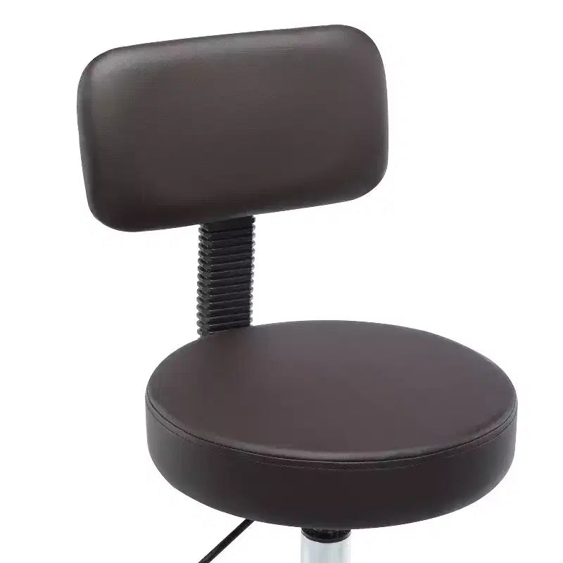 Home Imports Emporium Drafting Stool  Adjustable Swivel Faux Leather Stool with Footrest & Back Support