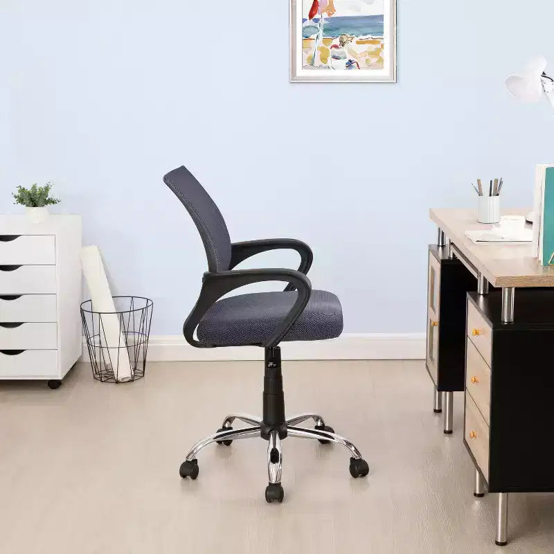 Home Imports Emporium Mid-Back Ergonomic Office Chair  Mesh Desk Chair with Armrests, Lumbar Support & Tilt Control
