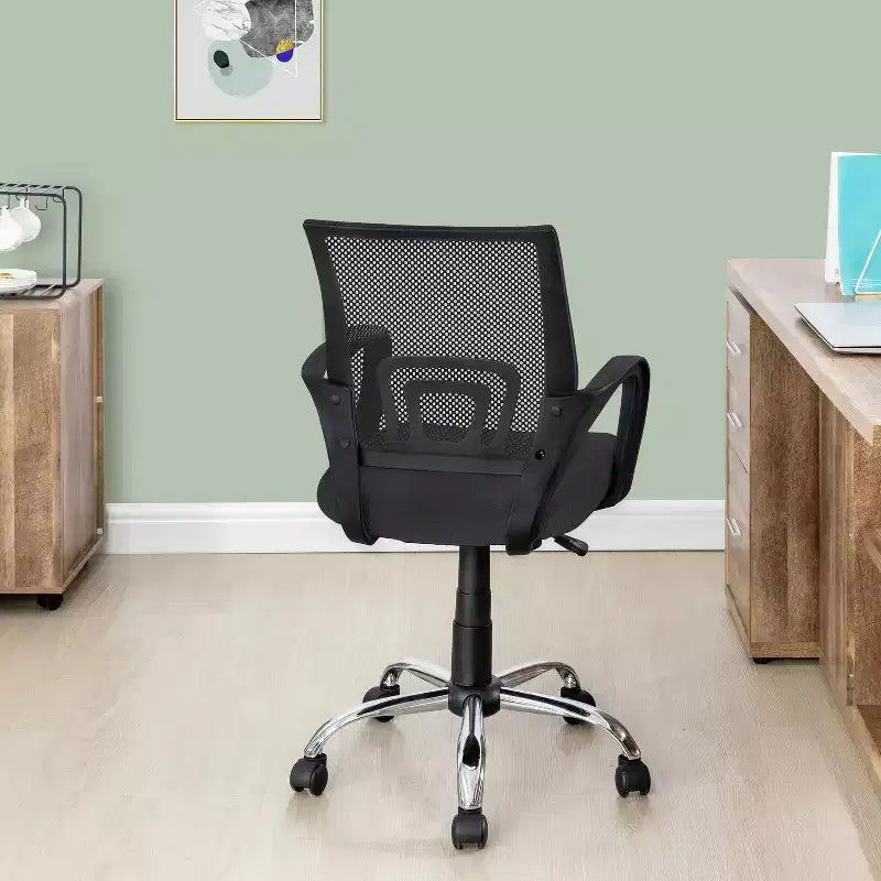 Home Imports Emporium Mid-Back Ergonomic Office Chair  Mesh Desk Chair with Armrests, Lumbar Support & Tilt Control