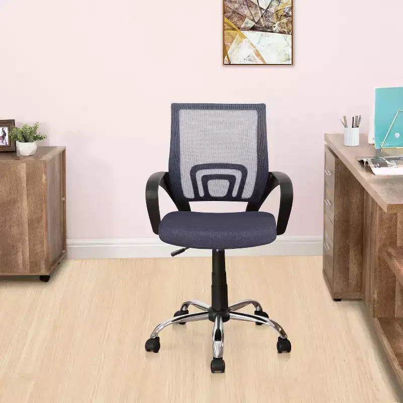 Home Imports Emporium Mid-Back Ergonomic Office Chair  Mesh Desk Chair with Armrests, Lumbar Support & Tilt Control