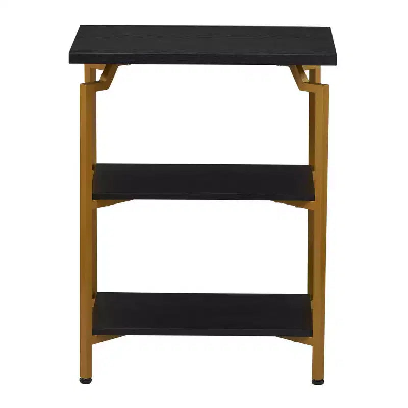 Narrow Open Storage Bookshelf with Steel Frame & Adjustable Feet, 30"H Traditional