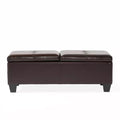 Christopher Knight Home Camilla Contemporary Faux Leather Dual Lift Storage Ottoman