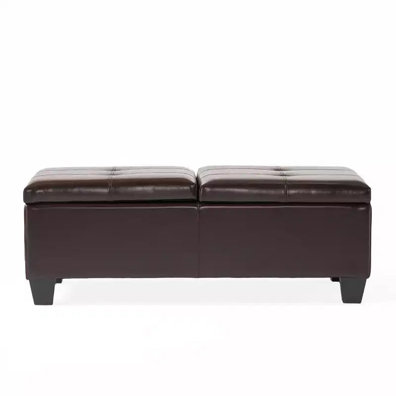 Christopher Knight Home Camilla Contemporary Faux Leather Dual Lift Storage Ottoman