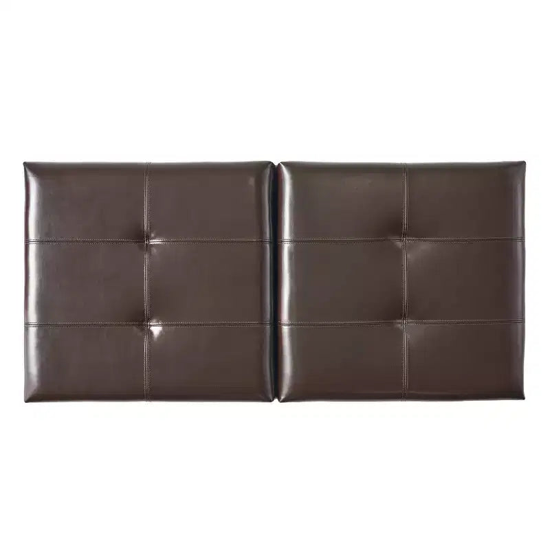 Contemporary Faux Leather Dual Lift Storage Ottoman, 50.5"W, 300 lb Capacity