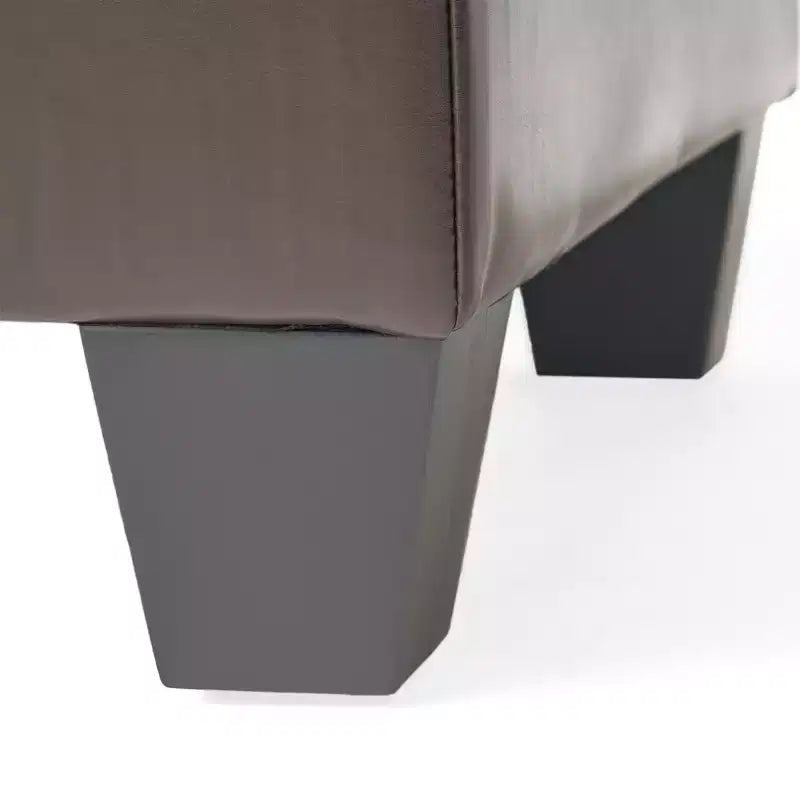Contemporary Faux Leather Dual Lift Storage Ottoman, 50.5"W, 300 lb Capacity