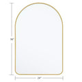Gold Finish Aluminum Arch Mirror 91x61cm