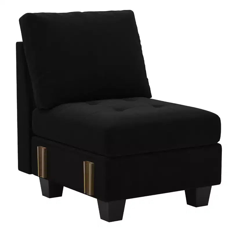 Belffin Modular Velvet Tufted Single Seat