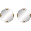 Possini Euro Design Drayden Gold 31 x 31 Triangles Wall Mirrors Set of 2