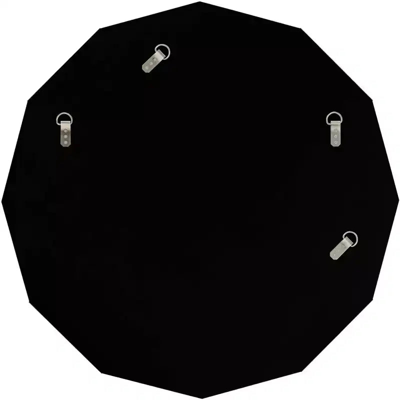 Mid-Century Modern Gold Triangle Accent Wall Mirrors Set of 2, 31x31 Inches
