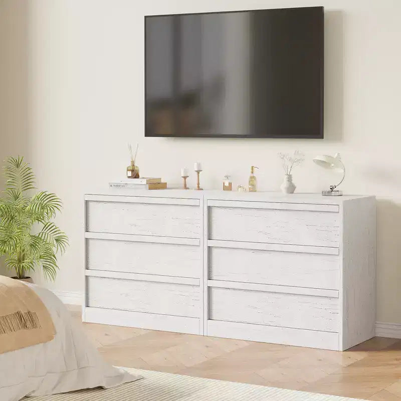 3 Drawer Dresser for Bedroom, Modern 3 Chest of Drawers with Handle-free Design, 31in Tall Closet Organizer for Bedroom, Living Room, Nursery