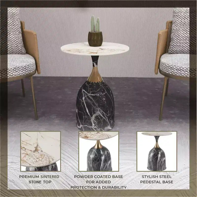 Modern Faux Leather Dining Chair with Open Back & Steel Legs, Fully Assembled