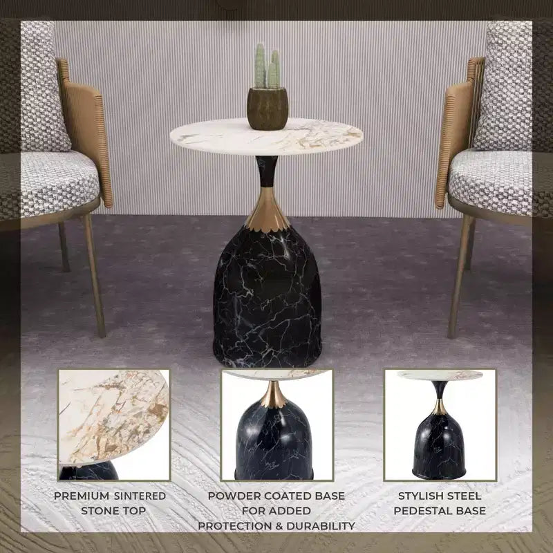 Modern Faux Leather Dining Chair with Open Back & Steel Legs, Fully Assembled