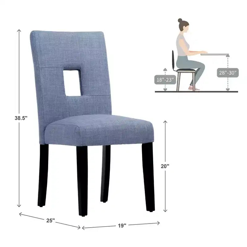 Phelan Keyhole Back Dining Chairs (Set of 2) - iNSPIREQ