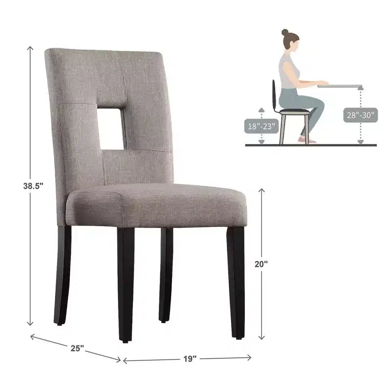 Phelan Keyhole Back Dining Chairs (Set of 2) - iNSPIREQ