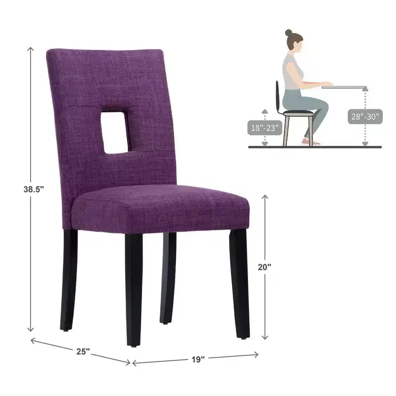 Phelan Keyhole Back Dining Chairs (Set of 2) - iNSPIREQ
