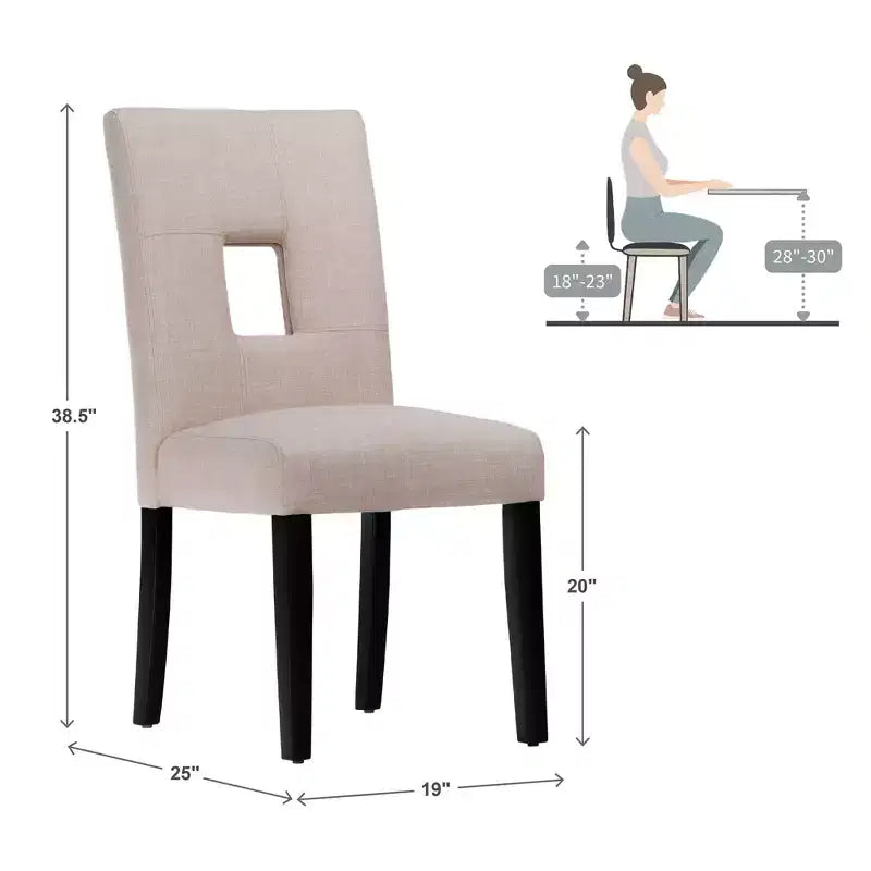 Phelan Keyhole Back Dining Chairs (Set of 2) - iNSPIREQ