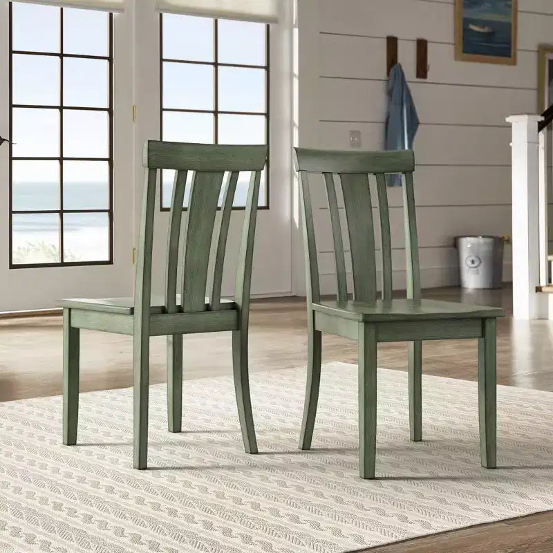Lexington Slat Back Wood Dining Chairs (Set of 2) - iNSPIREQ