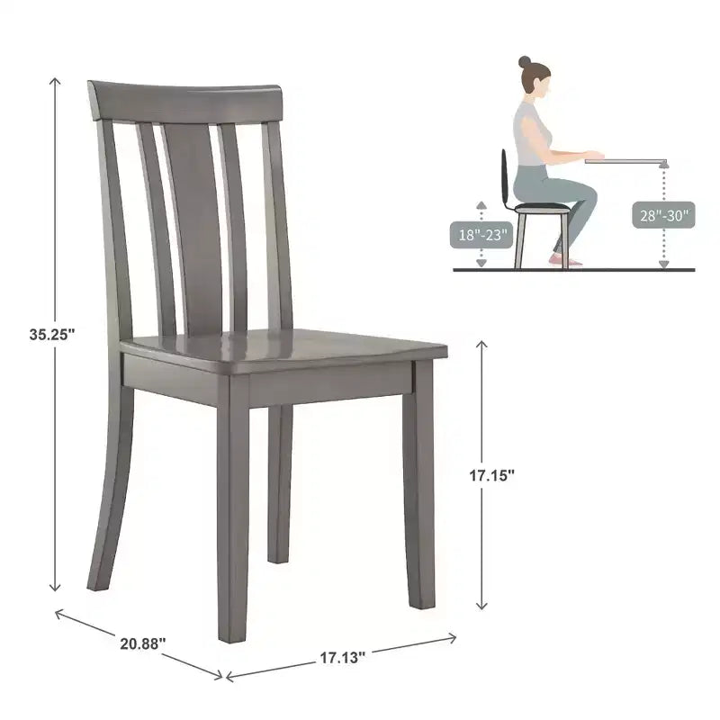 Lexington Slat Back Wood Dining Chairs (Set of 2) - iNSPIREQ