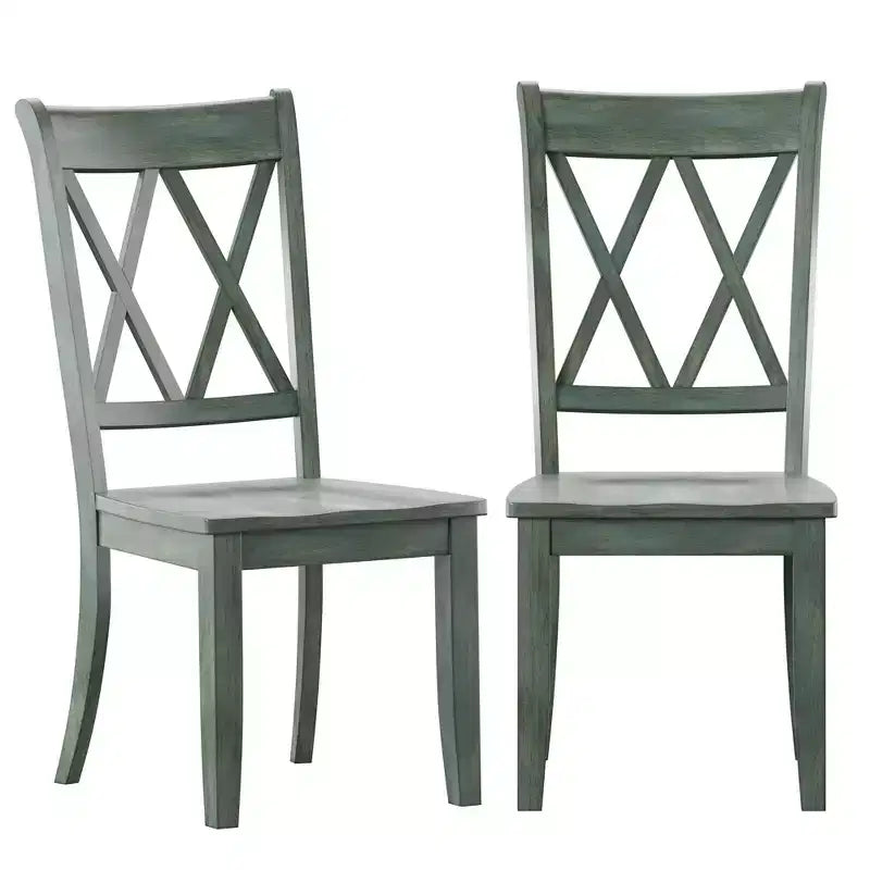 South Hill Double X Back Wood Dining Chairs (Set of 2) - iNSPIREQ