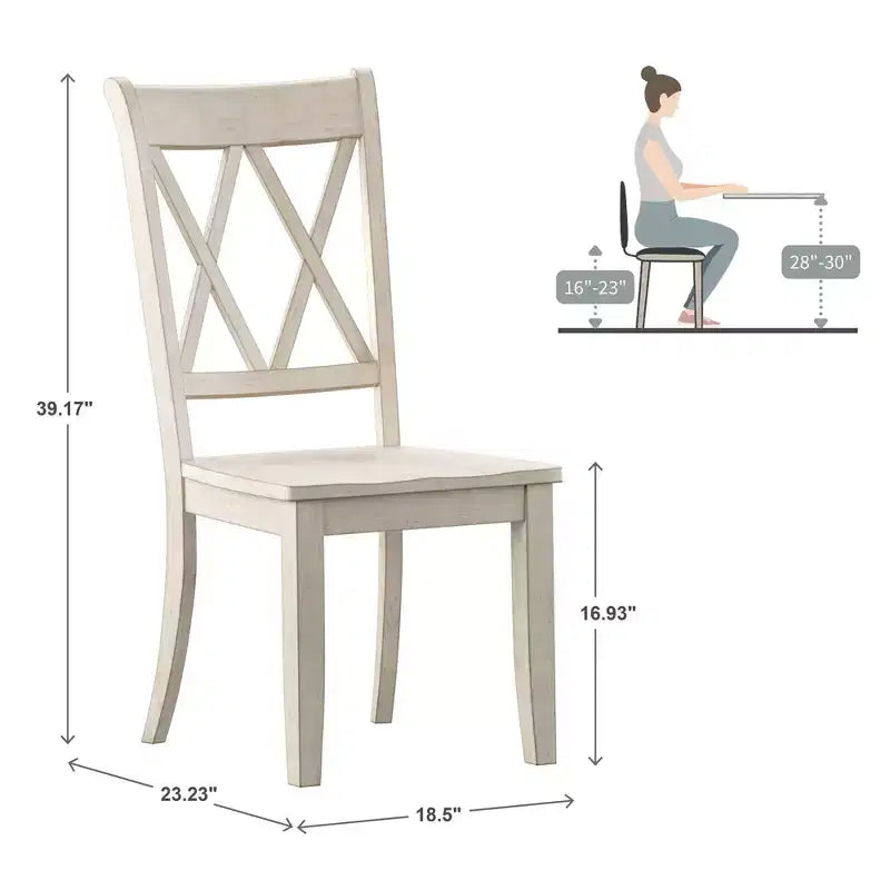 South Hill Double X Back Wood Dining Chairs (Set of 2) - iNSPIREQ