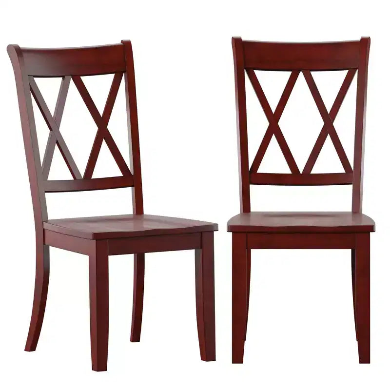 South Hill Double X Back Wood Dining Chairs (Set of 2) - iNSPIREQ