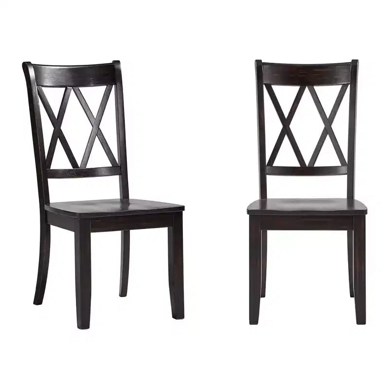 South Hill Double X Back Wood Dining Chairs (Set of 2) - iNSPIREQ