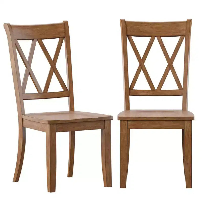 South Hill Double X Back Wood Dining Chairs (Set of 2) - iNSPIREQ