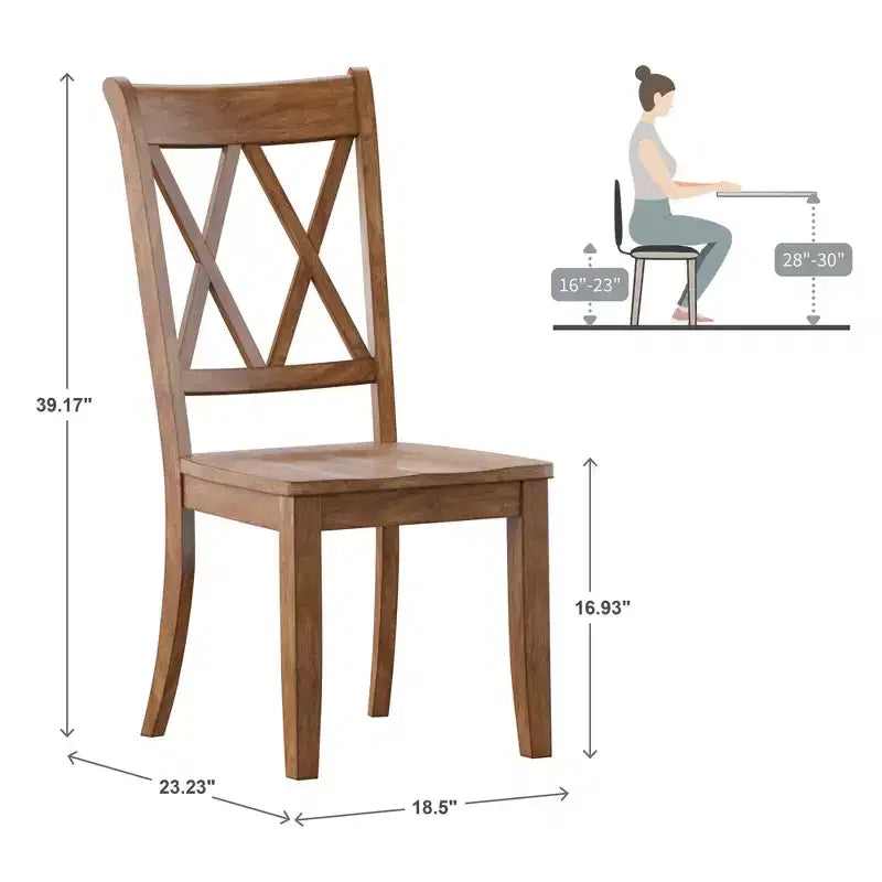 South Hill Double X Back Wood Dining Chairs (Set of 2) - iNSPIREQ