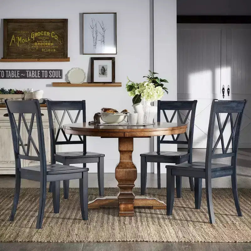 South Hill Double X Back Wood Dining Chairs (Set of 2) - iNSPIREQ