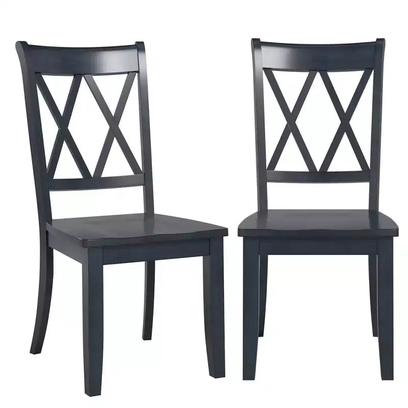 South Hill Double X Back Wood Dining Chairs (Set of 2) - iNSPIREQ