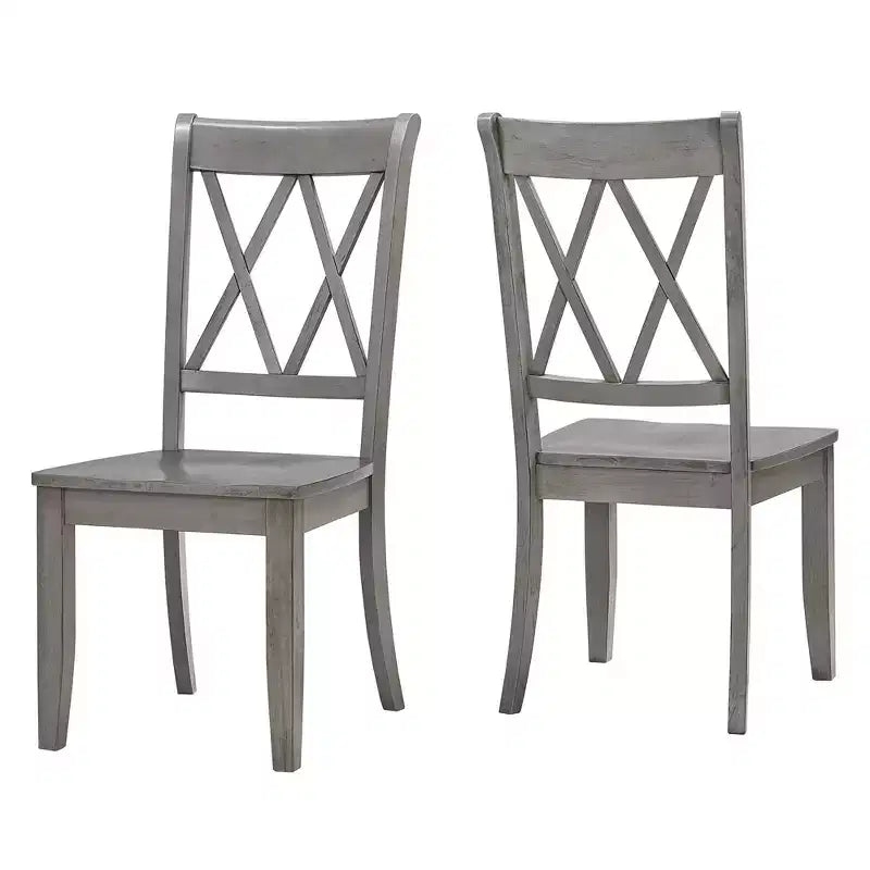 South Hill Double X Back Wood Dining Chairs (Set of 2) - iNSPIREQ