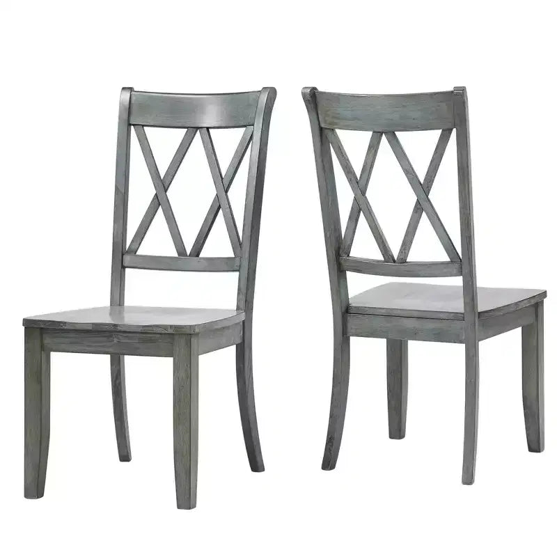 South Hill Double X Back Wood Dining Chairs (Set of 2) - iNSPIREQ