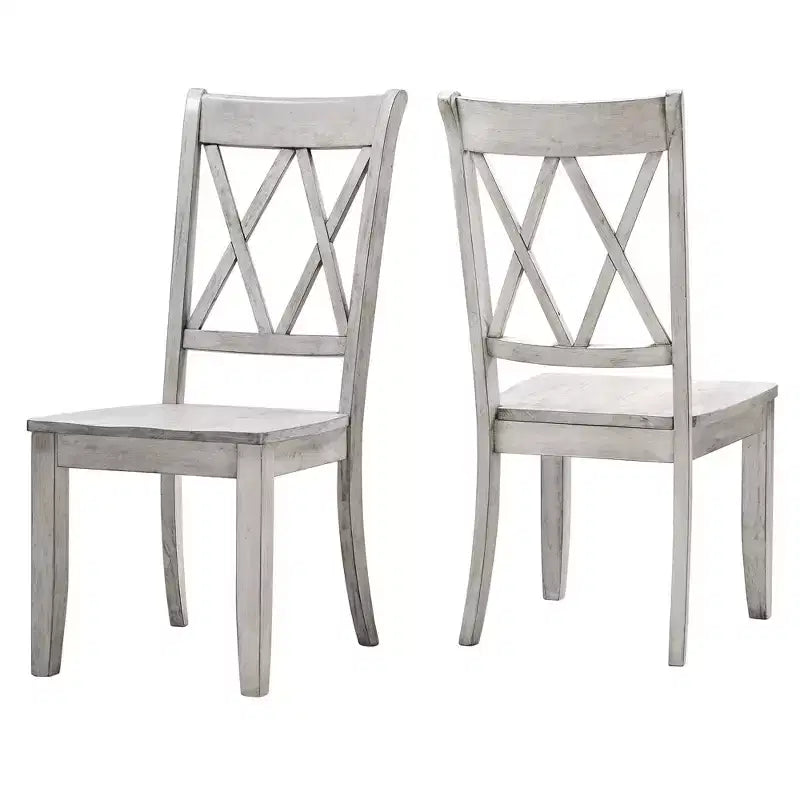 South Hill Double X Back Wood Dining Chairs (Set of 2) - iNSPIREQ
