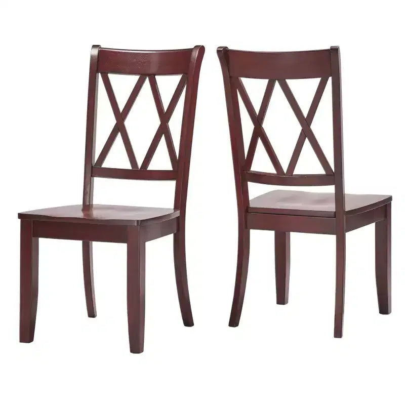 South Hill Double X Back Wood Dining Chairs (Set of 2) - iNSPIREQ