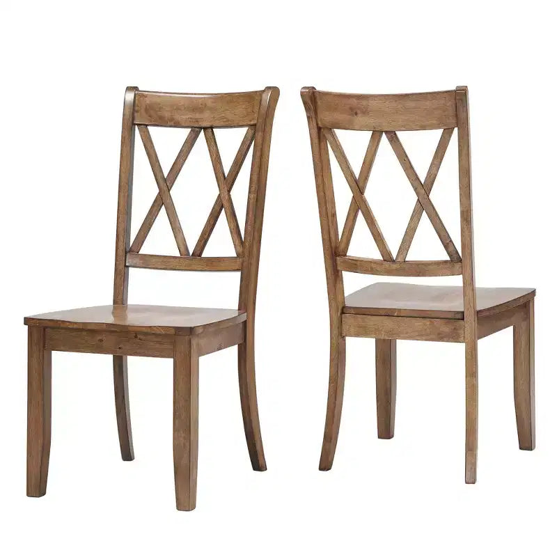 South Hill Double X Back Wood Dining Chairs (Set of 2) - iNSPIREQ