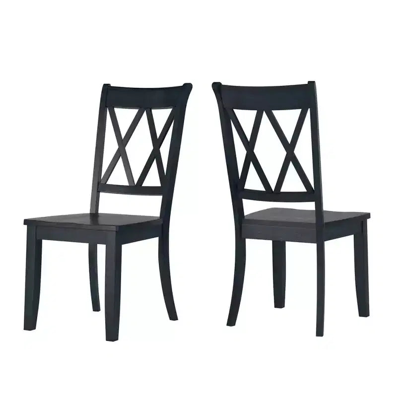 South Hill Double X Back Wood Dining Chairs (Set of 2) - iNSPIREQ