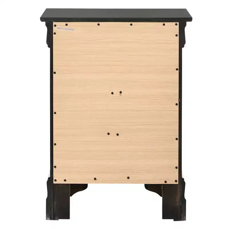 Wood Nightstand with 3 Drawers & Cherry Finish, 29x21x16", No Assembly Required