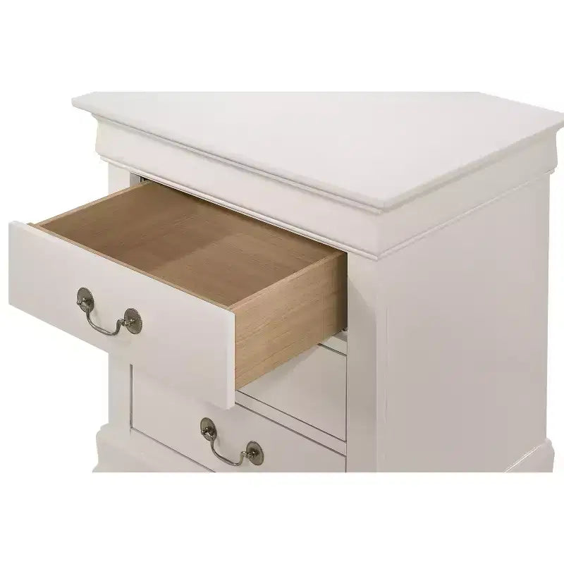 Wood Nightstand with 3 Drawers & Cherry Finish, 29x21x16", No Assembly Required