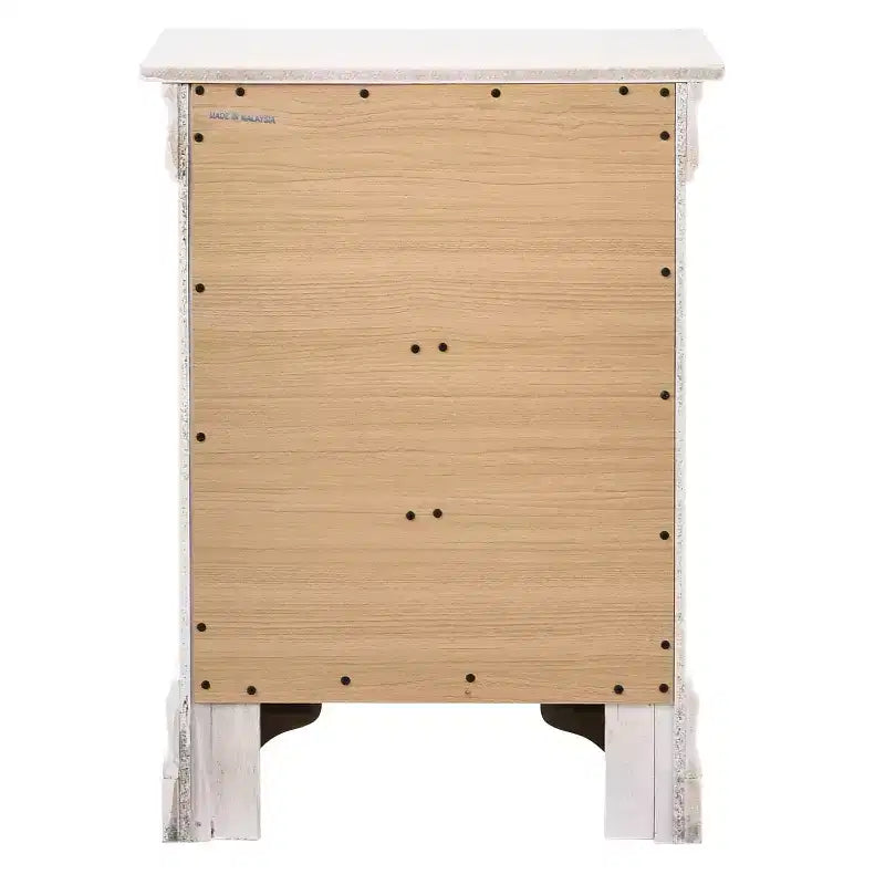 Wood Nightstand with 3 Drawers & Cherry Finish, 29x21x16", No Assembly Required