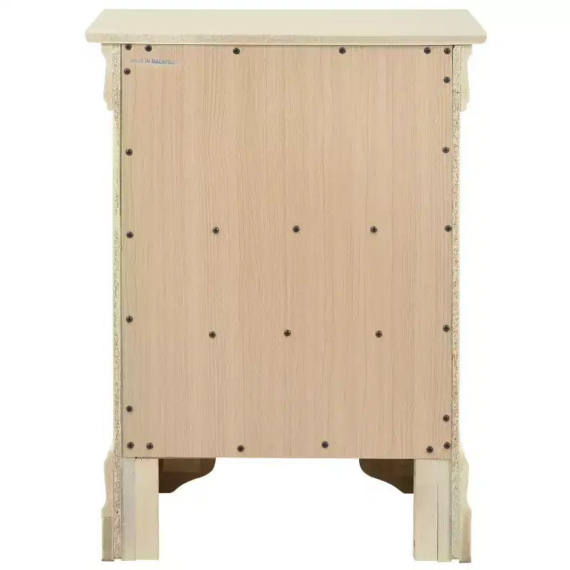 Wood Nightstand with 3 Drawers & Cherry Finish, 29x21x16", No Assembly Required