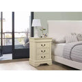 Wood Nightstand with 3 Drawers & Cherry Finish, 29x21x16", No Assembly Required