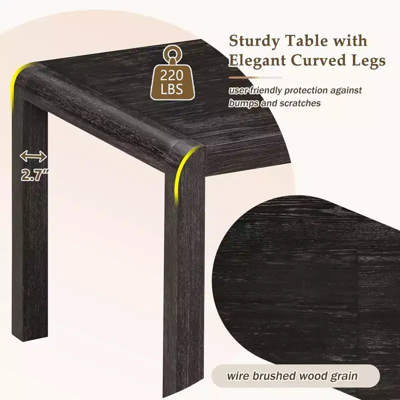 6-Piece Extendable Dining Table Set with 4 Upholstered Chairs & Bench, Seats 4-6