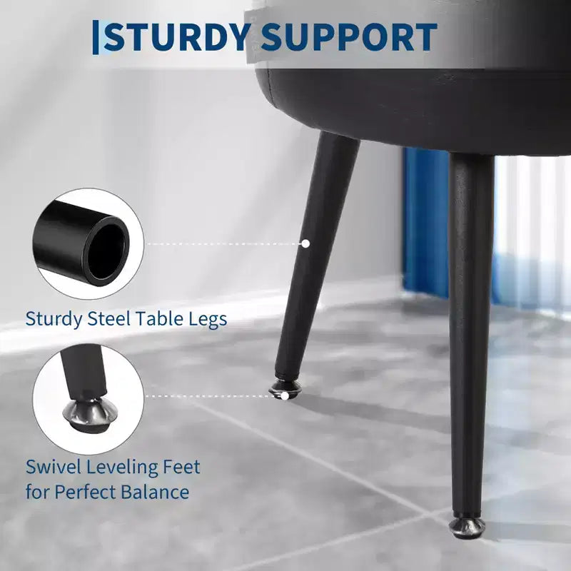 Modern Storage Ottoman, 330 LBS Capacity Steel Legs, Multi-Functional Footrest, Stitching, for Home, Living Room