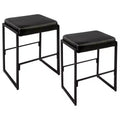 Modern Bar Stools Set of 2, 26 Inch Counter Height Chairs with Footrest, Waterproof, for Home, Dining Room