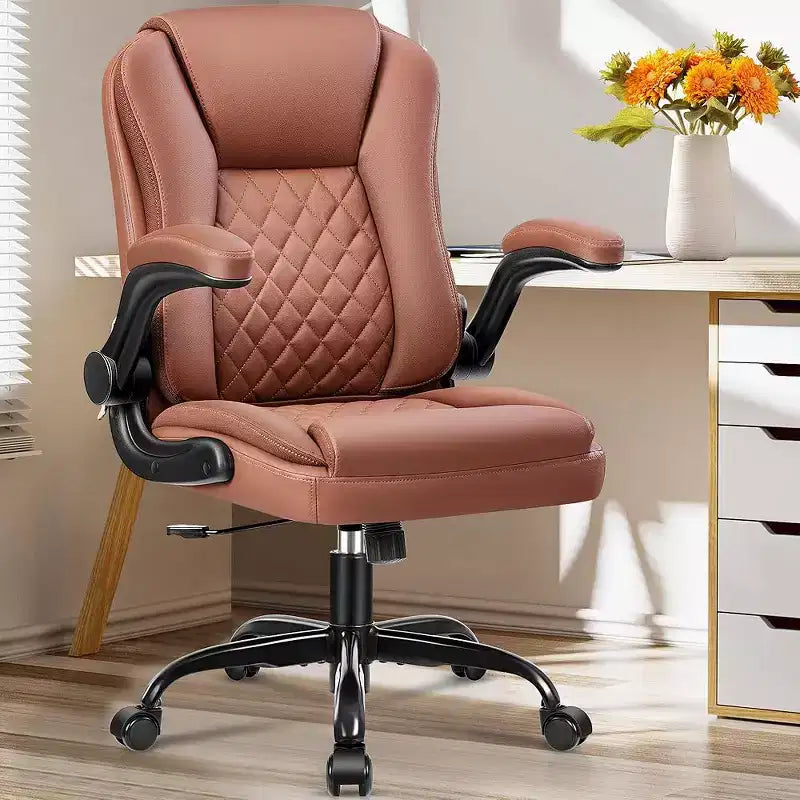 KERDOM Executive Office Chair Leather Ergonomic Office Chair Desk Chair with Wheels