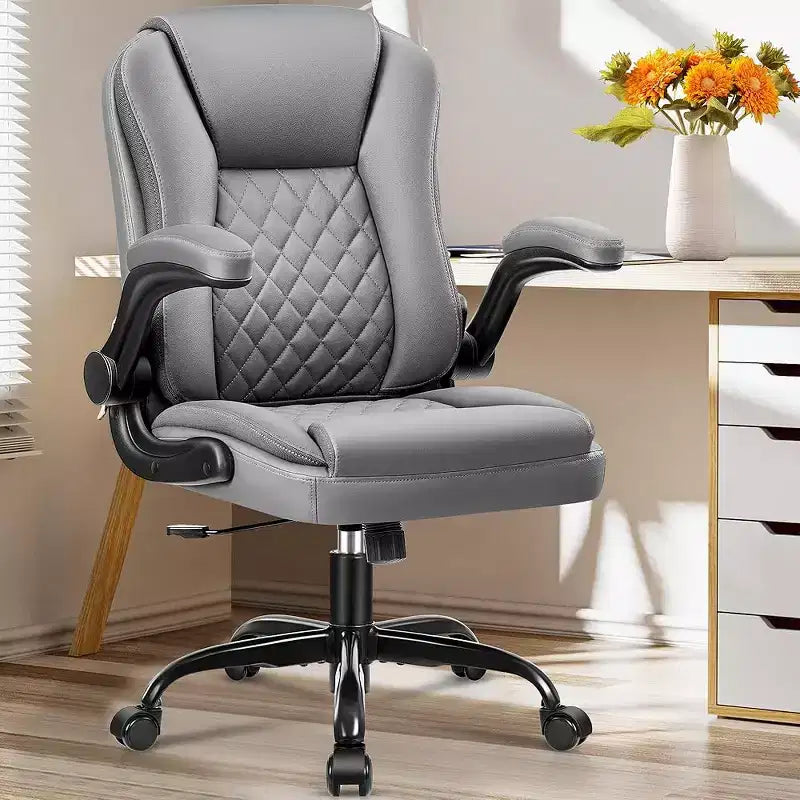KERDOM Executive Office Chair Leather Ergonomic Office Chair Desk Chair with Wheels