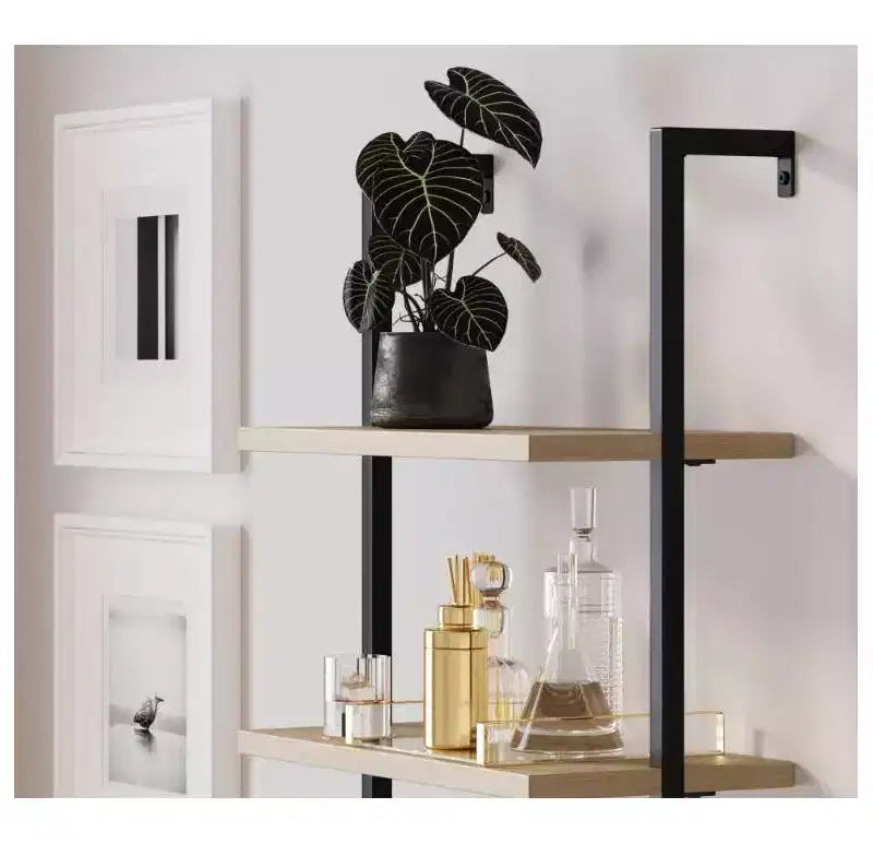 72.5" Tall Bookshelf with Rattan Cane Doors & 5 Shelves, Light Oak, Set of 2