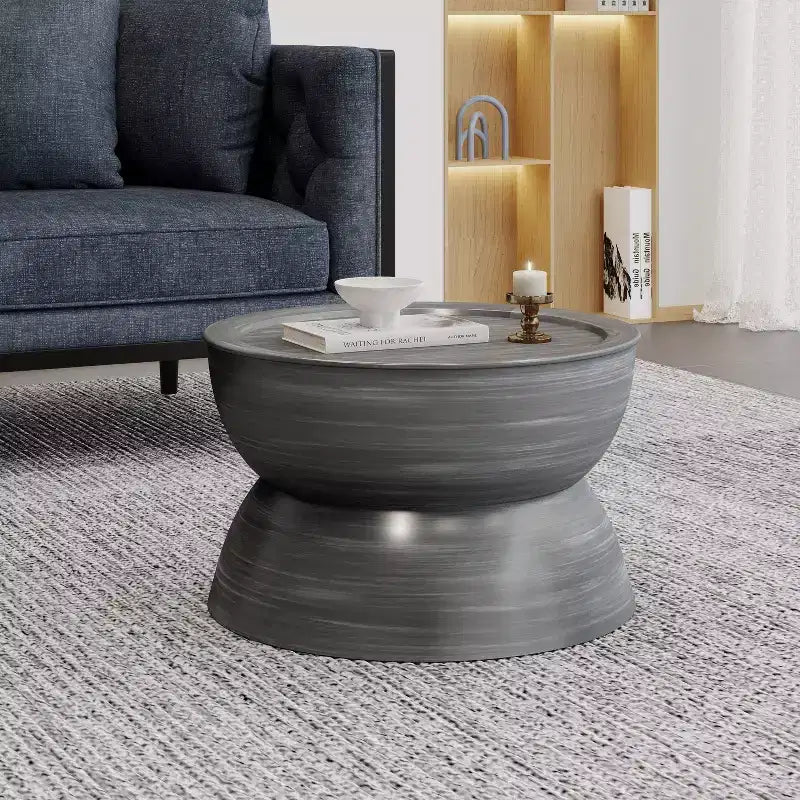 Christopher Knight Home Minkler Hourglass Coffee Table Brushed Antique Silver
