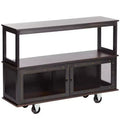 The Lakeside Collection Industrial-Style Rolling Buffet Carts