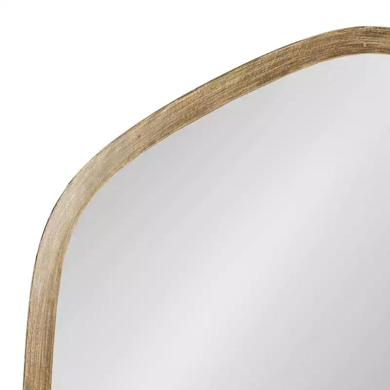 20x36 Hexagon Wall Mirror with Black Plastic Frame & Mounting Hardware